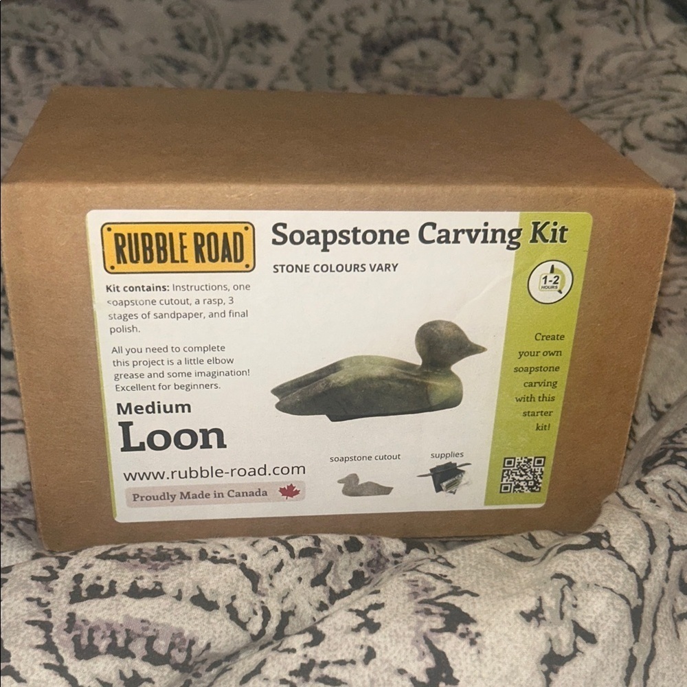 Soapstone Carving Kit - Loon Rubble Road DIY CRAFT GIFT valentines - Picture 5 of 6
